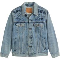 Levis Casual Versatile Fashion Simple Loose Pointed Collar Long Sleeve Denim Jacket Men jackets A5782-0071 S