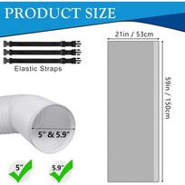 Portable AC Hose Cover Portable Air Conditioner Cover Tube Sleeve Flexible Insulated Dust Proof Fit 5.9 Inch 5 Inch Diameter balta