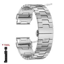 Quickfit Titano Dirželis Garmin Fenix 8/7X/6X/6XPro/5X/5XPlus 3 3HR 26mm Metalinis Atleidžiamas Laikrodžio Dirželis Descent Mk1 Mk2 Enduro 26mm sidabras