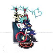 Helluva Boss Anime Figure Acrylic Stand Model Plate 1pc Blitzo Desk Decoration Standing Sign Game Fans Gift Ornaments Stand Model