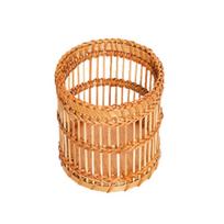 Natural Materials Bamboo Woven Pen Container Tabletop Storage Storage Basket  Home S