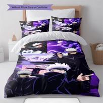 Jujutsu Kaisen Anime Bedding Duvet Cover Set Polyester Comforter Cover Pillowcase Twin Full Queen Soft -QJY 135x200cm