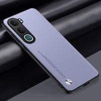 Luxury PU Leather Case For Vivo Y31 5G Back Cover Matte Silicone Shockproof Full Protection Phone Case For Vivo Y21D 4G Coque For Vivo Y31 5G šviesiai violetinė spalva