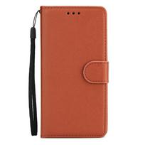 Y6 Prime 2018 Odinis dėklas skirtas Huawei Y6 Prime 2018 Y5 Y6 Y7 Y9 2019 Dangtelis Klasikinės vienspalvės atverčiamas piniginės telefono dėklas Coque Y9 2019 ruda