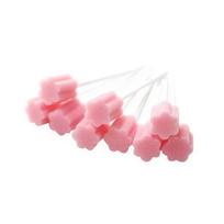 100PCS Plum Blossom Design Oral Care Sponge Swab Sponge Head Disinfectant Disposable Sponge Stick Portable