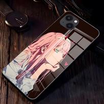 Darling Zero Two Phone Case For IPhone 17 Pro Max 16 15 14 Pro Max 13 11 X Xs Xr 8 7Plus Glass Cover iPhone17 Pro