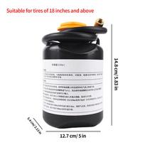 Car Tire Tubeless Tire Repair Fluid Tool 450ml With Pressure Inflator Pump For Ride Mobility Safety, All Weather Mountain Road