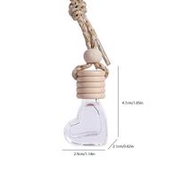 6/8ml Car Air Freshener Diffuser Aromatherapy Essential Oil Bottle Hanging Transparent Perfume Bottle Purifying Car Accessories
