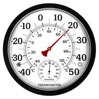 25cm Indoor/Outdoor Garden Wireless Therm&Hygrometer Outdoor Weather Station Garden Wireless Temperature Humidity Thermometer juoda
