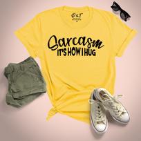 Sarcasm Its How i Hug Womens T Shirt Mens Womens Tees Top Quote Ladies UK Plus Size 8-24 Tee Top S