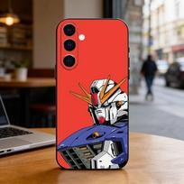 Cool W-Gundam-S Phone Case Black Silicone Soft For Samsung Galaxy A73,A72,A71,A70,A53,A52,A51 Samsung a42 5g