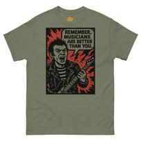 Superior Authority Musician Guitarist Pop Art Crass Punk T Shirt Mens Womens Tees Top S
