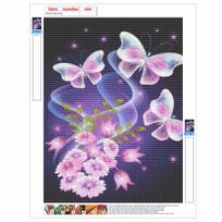 Butterfly 5D Diamond Painting Full Round Drill Mosaic Diamond Embroidery Butterflies Cross Stitch Kits Home Decor Home Decor Round 30x40cm