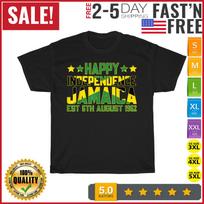 Happy Independence Jamaica Est 6th August 1962 Jamaican Flag T Shirt Mens Womens Tees Top Men Women 4XL