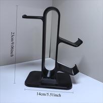 1pcs High-End Headphone And Gamepad Holder Storage Holders Racks For Hold 1 Pair Of Headphones And 2 Gamepads Desktop Organizer