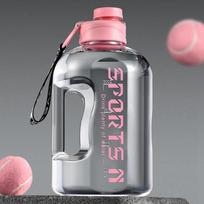 Large Capacity 2 Liter Water Bottle Sports Gym Water Kettle for Camping Travel BPA Free Drinking Bottles 1.7L rožinė