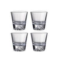 4pcs Set 10.7oz 310ml Japanese Mount Fuji Cup Whiskey Foreign Wine Brandy Glasses Household Creative Snow Mountain Mug Drinkware 310ml