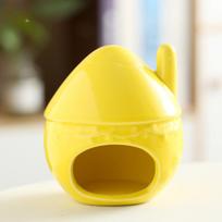 Ceramic Hamster House Summer Heat Dissipation Cooling Nest Golden Bear Sleeping House Hiding House Small House Landscaping House geltona