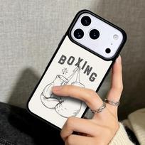 Capa Case for iPhone 17 Air 16 Pro Max 15 Plus 11 13 Mini 14 12 Back Phone Cover Boxing Gloves print iPhone 15