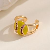 World Cup Sports-Themed Earrings: Creative Rugby, Baseball, Soccer, and Basketball-Style Earrings and Rings [baseball ear clip]