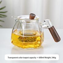 Glass Teapot with Stainless Steel Tea Strainer 600ml High Heat Resistant Infuser Flower Kettle Kung Fu Tea Pots Teaware Set