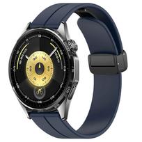 22mm 20mm Silicone Strap for Huawei Watch GT6-GT5-GT4 Pro 46mm Amazfit Active 2 Magnetic Wristband for Redmi Watch 5 Lite/Active Huawei GT6 46mm vidurnakčio mėlyna spalva