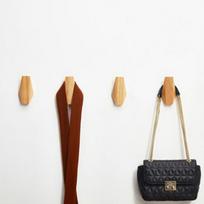 ABBY-2X Japanese Style Simple Modern Solid Wood Hook Wall Hanging Decoration Household Towel Key Hook Fitting Room Coat Hooks