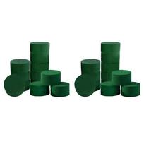 ABBY-Floral Foam 24 Pcs Dry &Wet Flower Foam Round Florist Styrofoam Blocks Flower Foam For Fresh Or Artificial Flowers žalia