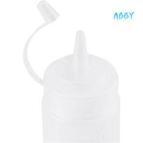 ABBY-36 Pack 8 Oz Squeeze Squirt Condiment Bottles With Twist On Cap Lids For Sauce, Ketchup, BBQ, Dressing, Paint NONE skaidrios baltos spalvos