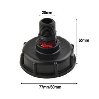 Plastic IBC Tank Adapter with 60mm Coarse Thread and Female 2 and 3/4 Hose Connector for Reliable Water Transfer on IBC Tanks