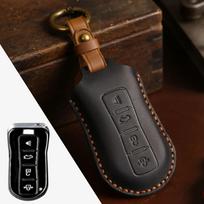 Handmade Crazy Horse Leather Car Key Case Cover Holder Keychain Bag for Haima M3 M6 S7 Fumeilai Remote Key Shell Cover