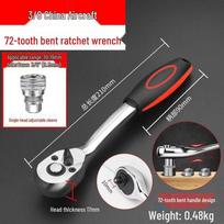 Aokewen 72-Tooth Bent Handle Ratchet Wrench & Adjustable Socket Set