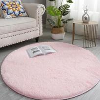Super Soft Shaggy Area Rug with Secure Anti Slip Backing Suitable for Multiple Indoor Spaces Such as Living Rooms and Bedrooms 40CM rožinė