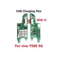 For Vivo Y500 5G USB Charging Board Dock Port With IC Fast Charging Sim card  Board Flex Cable Repair Parts Y500 5G with IC
