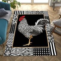 Vintage Rooster Area Rug Farmhouse Chicken Print NonSlip Floor Mat for Living Room Bedroom Rustic Country Home Decor 40X60CM