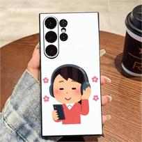 Cute I-IrasutoyaS Grils Phone Case For Samsung S25,S24,S21,S22,S23,S20,Ultra,S26,Plus,Fe,Note,5G Black Cover Samsung S235G