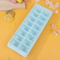 16 Gird 3D Ledo kubelių gaminimo padėklas su dangteliu Plastikinė ledo forma „Pasidaryk pats“ Šaldytuvo formelės Ledo kubelių gaminimo prietaisas Buitiniai virtuvės įrankiai balta
