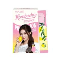 Teazen Sicilian Pink Lemon Kombucha Zero Sugar Probiotic Tea 10 Sticks 3 Boxes Tea 10 Sticks 3 Boxes