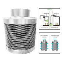 Stainless Steel Grow Tent Ventilation Kit with 6 Inch Inline Fan and Carbon Filter for Air Quality Improvement