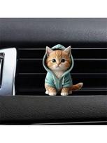 Car fragrance accessories Car air conditioner decoration Air outlet accessories Car cartoon perfume accessories žalia