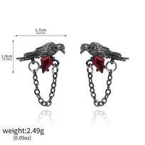 Game Love And Deepspace Sylus Brooch Cosplay Ruby Necklace Black Crow Badge Pendant Corsage Pin Jewelry Backpack Badge Accessory