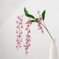 Realistic Petal Artificial Trailing Jasmine Real Touch Cascading Wisteria Jasmine Flower Fade-Resistant Handmade raudona
