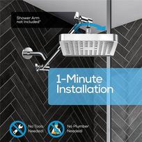 ABBY-Pressure Rain Shower Head - Luxury Modern Look - The Adjustable Replacement For Your Bathroom Showerhead (as the picture,NONE)