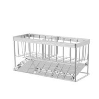 Compact Sponge Soap Holder Space-Saving Storage Shelf Automatic Drainage Drain Rack Stainless Steel Rustproof sidabras