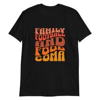 Thanksgiving Family Football Food Coma T-Shirt Mens Womens Tees Top M