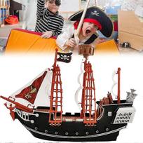 Childrens Pirate Ship Pretend Toy Home Decoration Ornaments Safety Durable Pirate Ship Model For Kids
