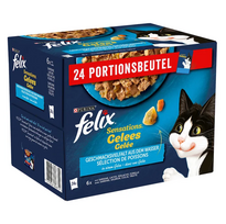 FELIX žuvies rinkinys katėms želėje, 24 × 85 g, 24 x 85 g
