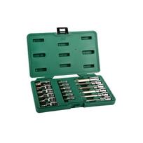 1/4- + 1/2- Galvučių su antgaliais rinkinys (TORX) 18vnt. S09052