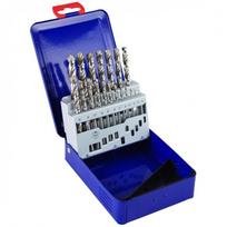 Grąžtų metalui rinkinys DIN338 19vnt. (1-10mm) Užgaląstas kampas H19022
