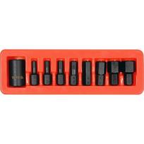 1/2- Smūginių antgalių rinkinys (HEX) (9vnt) YT10662